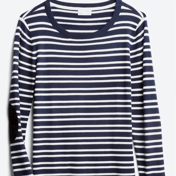 Market & Spruce Sweaters - Market & Spruce | Striped Elbow Patch Sweater | Size S